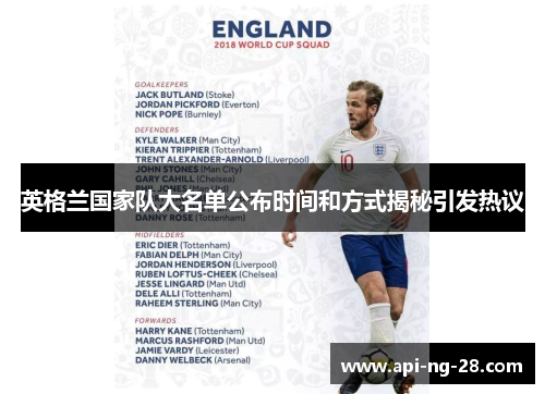 英格兰国家队大名单公布时间和方式揭秘引发热议 英格兰国家队大名单公布时间和方式揭秘引发热议